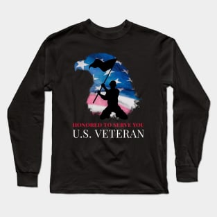 US Veteran, Honored to Serve Long Sleeve T-Shirt